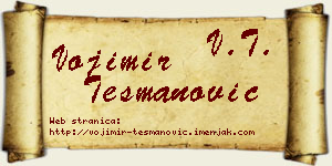 Vojimir Tešmanović vizit kartica